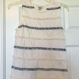 A New Day sleeveless black & white top. Size: Small.